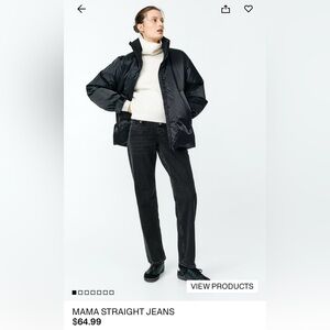 H&M Maternity Women's Black Straight Jeans Size Medium